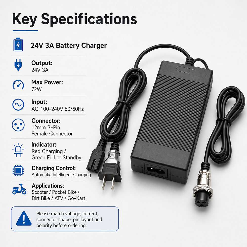 Chargeur de batterie de Scoote - Electric Scooter Charger avis et prix